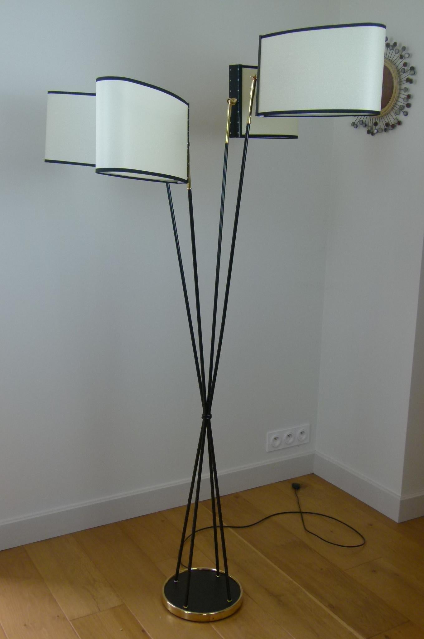 Pair of 4-shade floor lamps, Lunel House, circa 1950 For Sale 13
