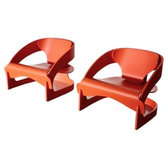 Pair of '4801' chairs by Joe Colombo for Kartell, 1960s