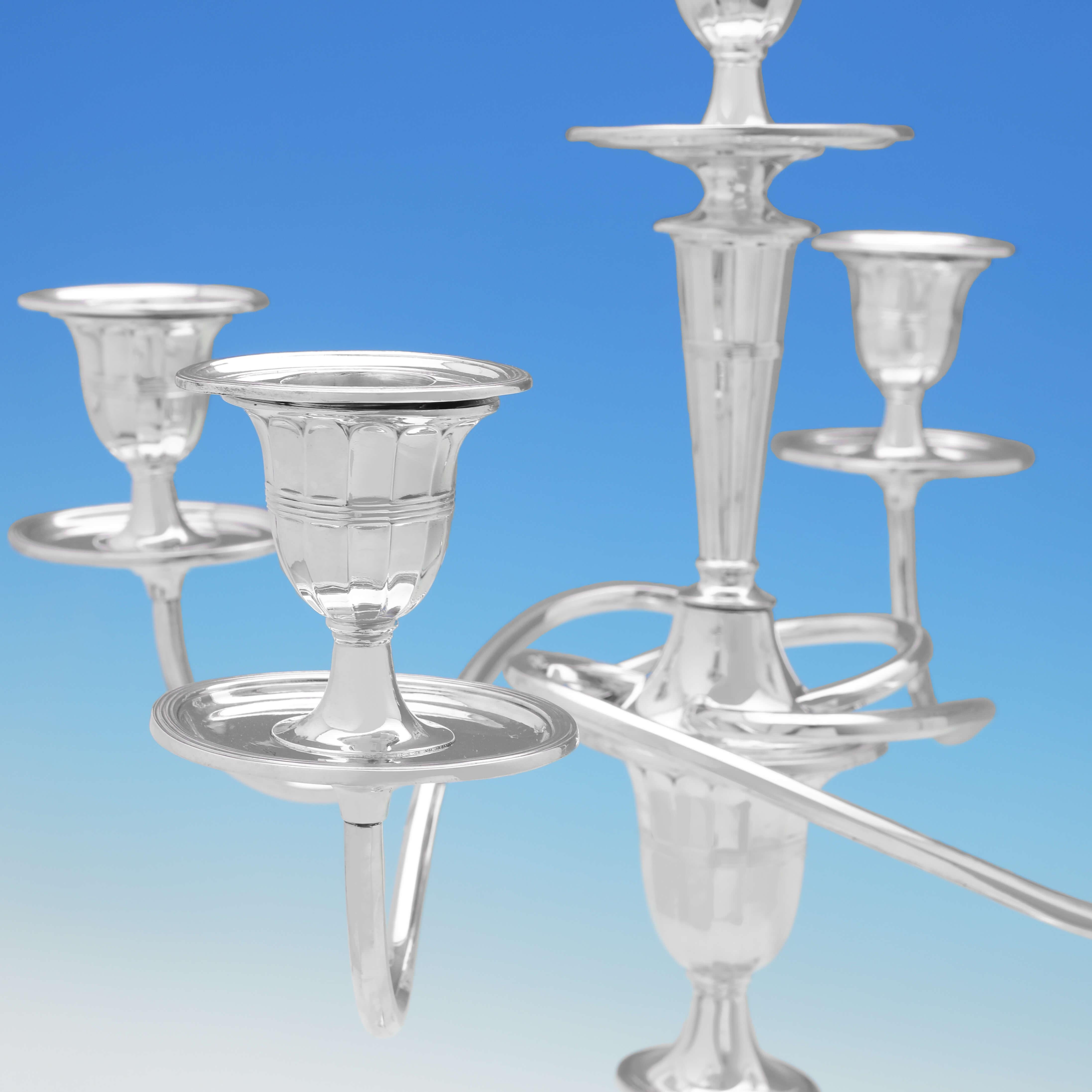 sterling silver 5 light candelabra