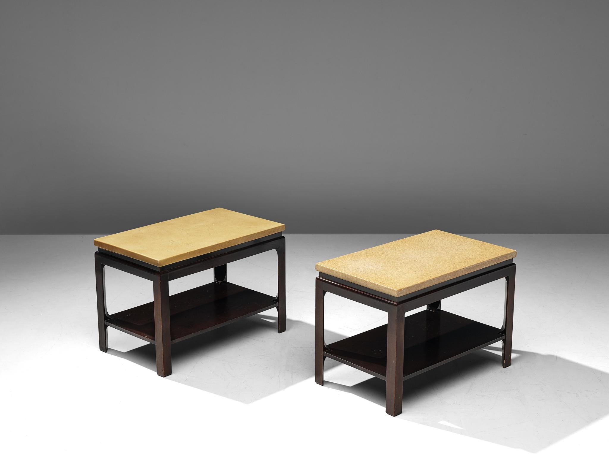Mid-Century Modern Pair of 5015 Side Tables by Paul Frankl, circa 1951