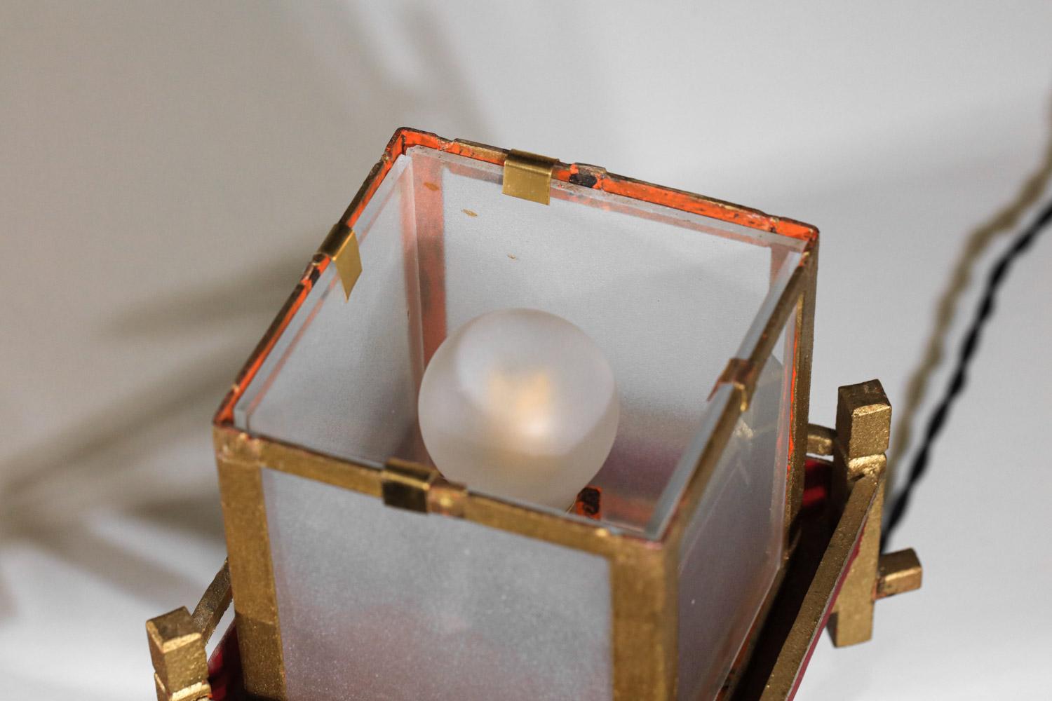 Paar Lampen aus den 50er Jahren in Form einer handgefertigten chinesischen Pagode im Angebot 9