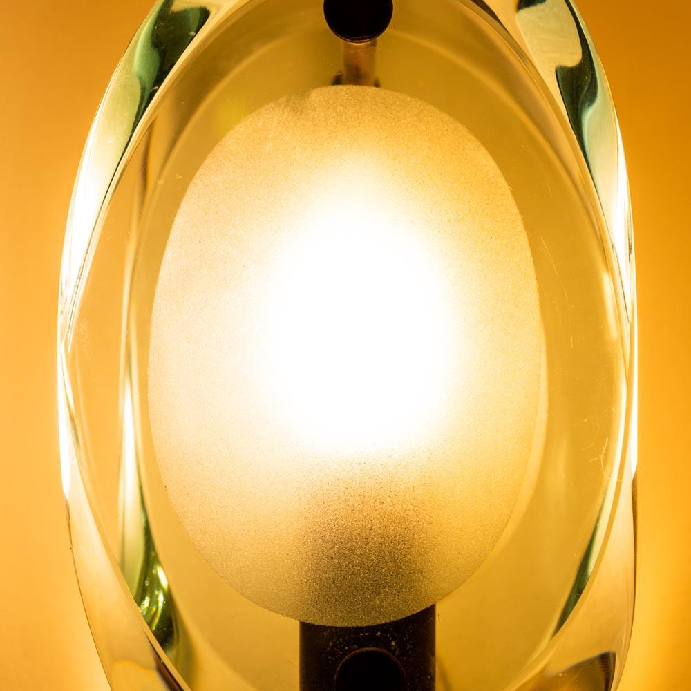 Pair of 50s Wall lights Glass Brass by Max Ingrand for Fontana Arte Model 2093 4