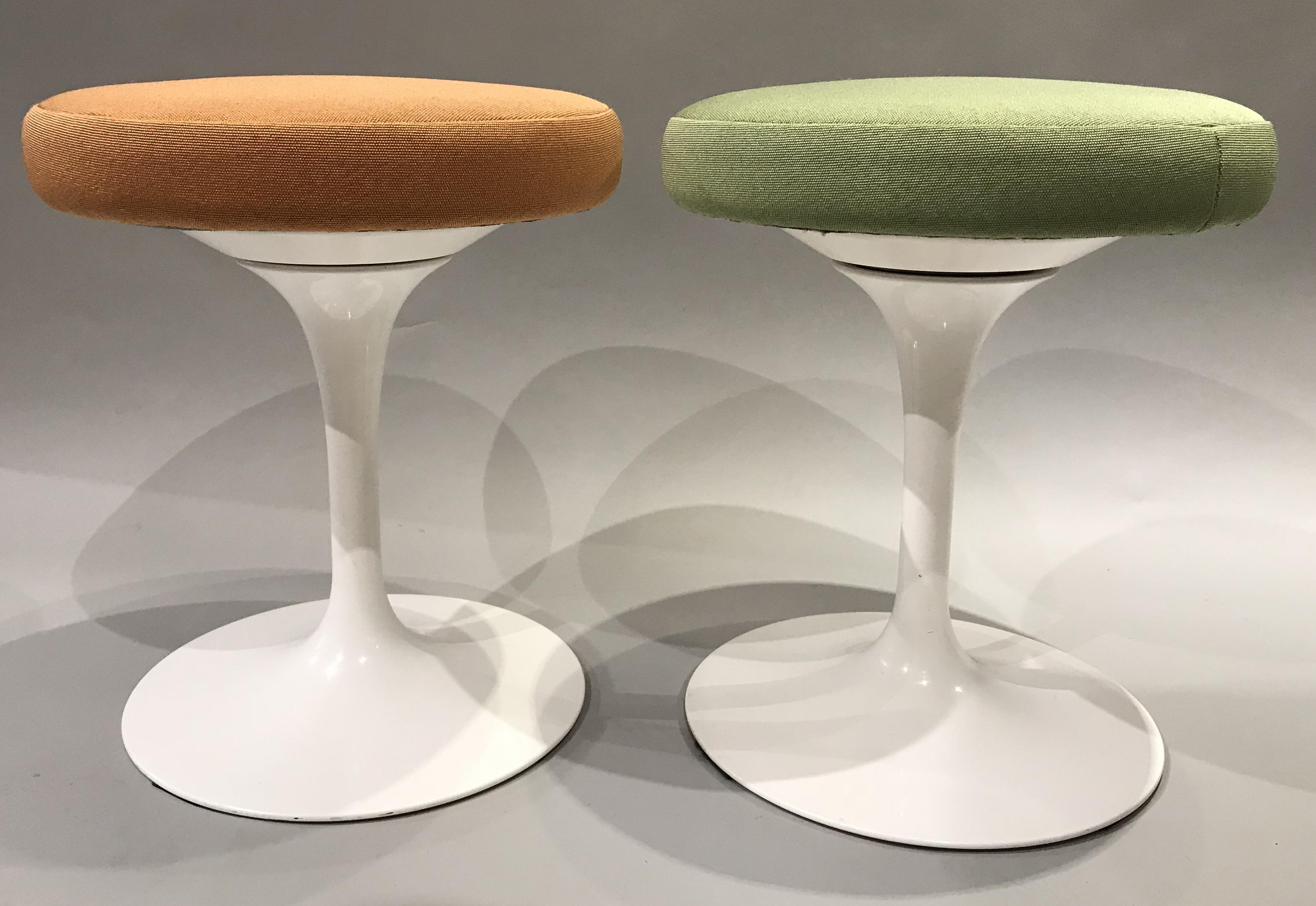 Mid-Century Modern Pair of 50th Anniversary Knoll Eero Saarinen Tulip Stools