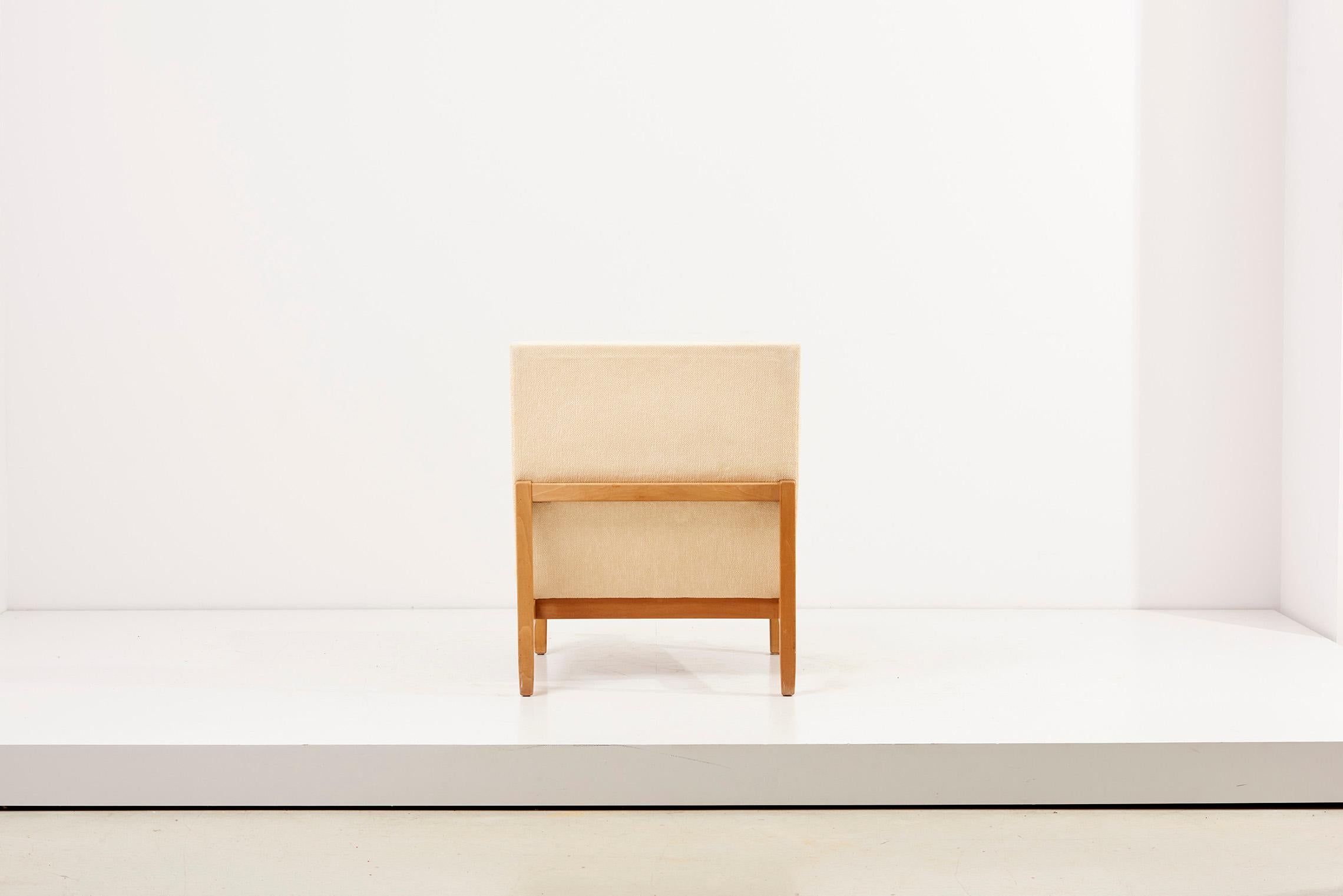 Paire de fauteuils de salon Florence Knoll beige 51W par Knoll Associates, États-Unis, années 1950 en vente 1