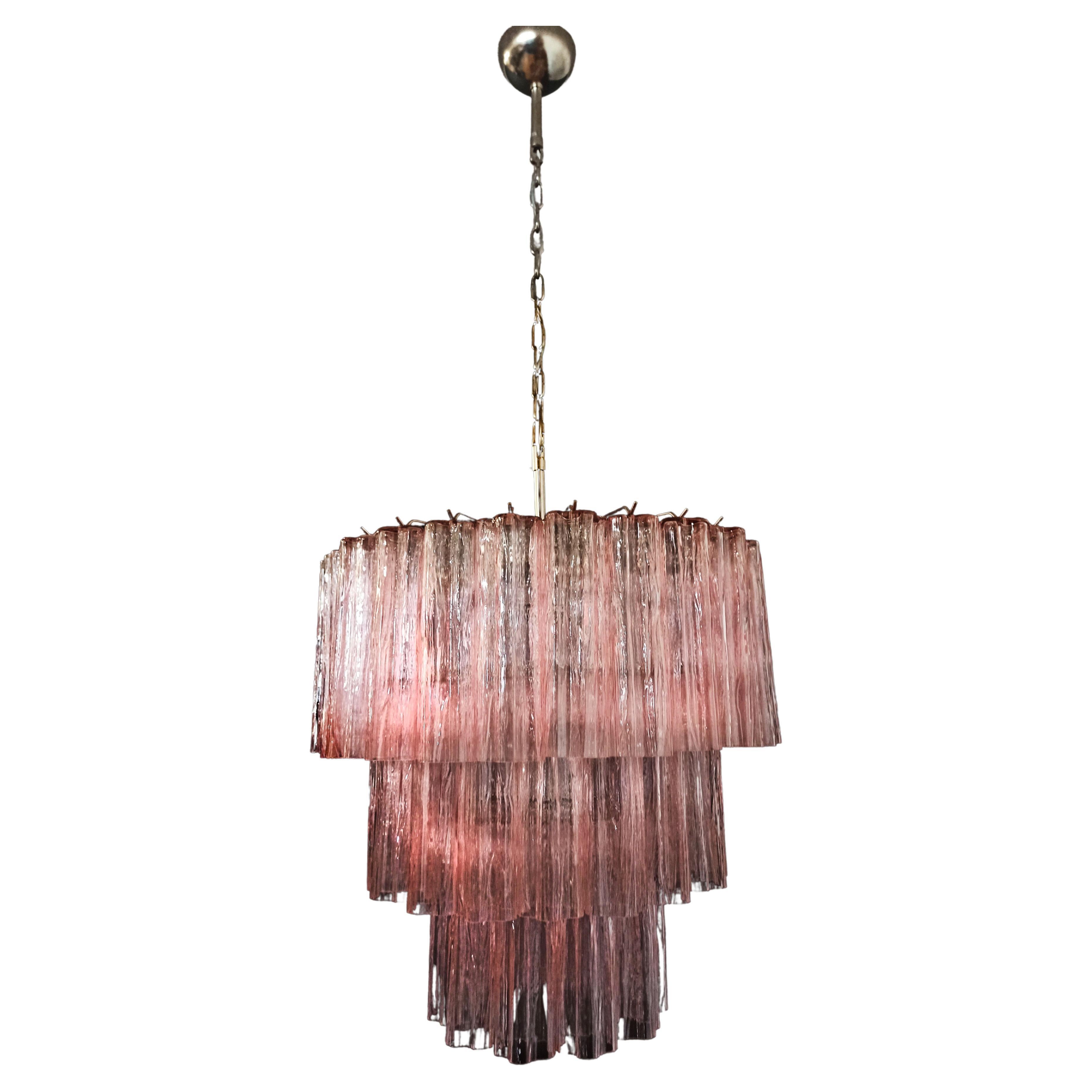 Pareja de 52 Candelabros Tronchi Rosa Estilo Toni Zuccheri para Venini, Murano Italiano en venta
