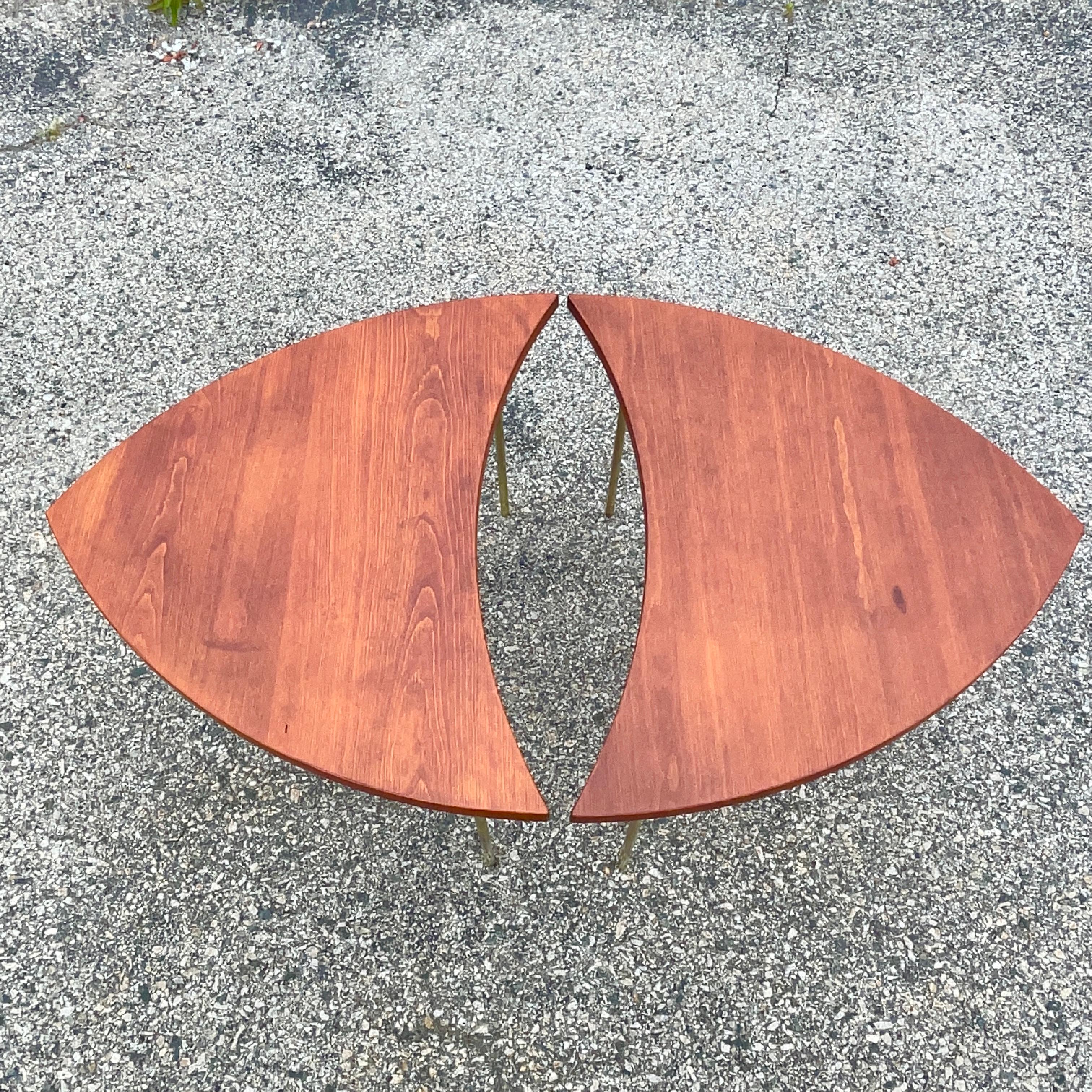 Pair of 523 Tables by Peter Hvidt and Olga Molgaard for France & Son In Good Condition In Hanover, MA