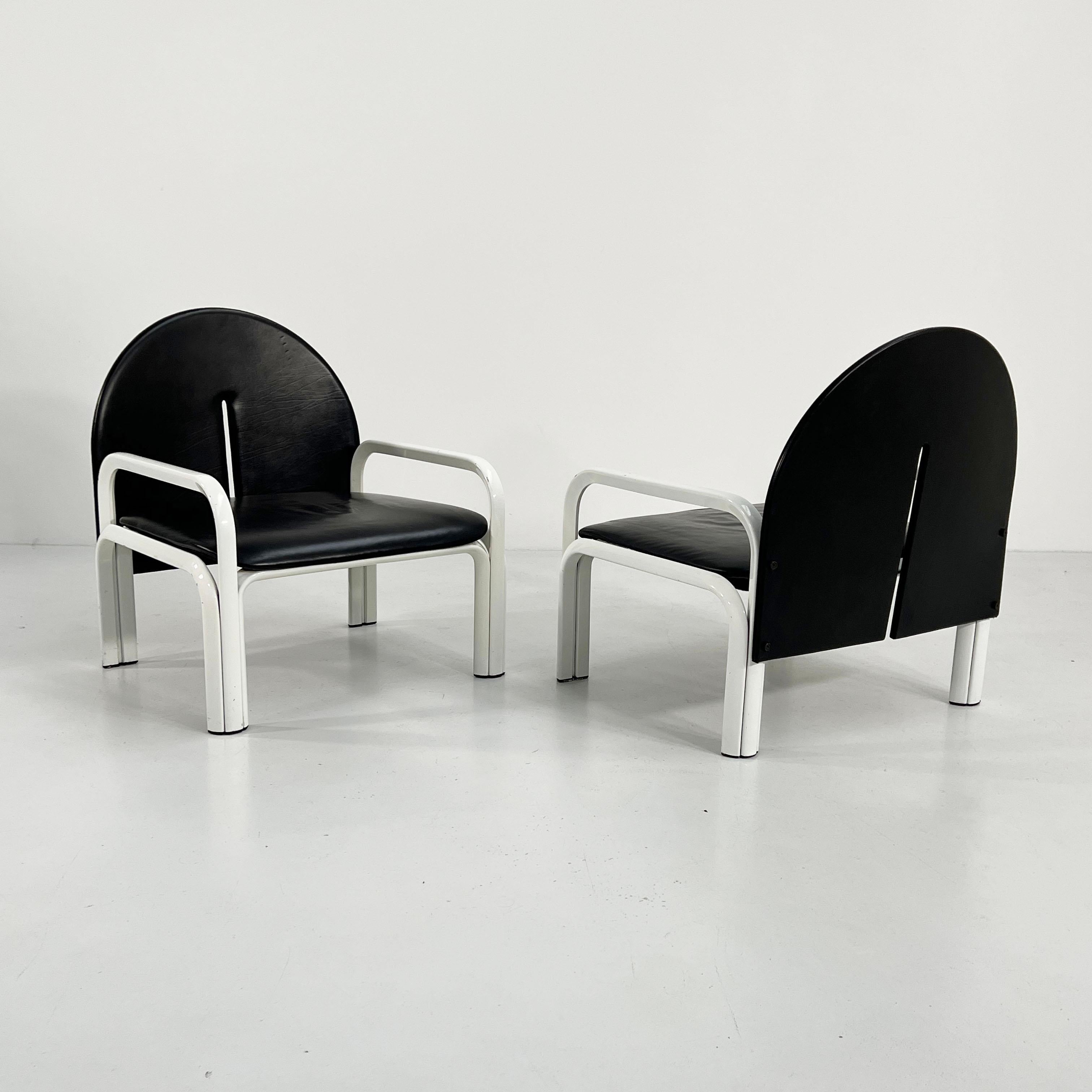 German Pair of 54 L Armchairs by Gae Aulenti for Knoll International, 1970s For Sale