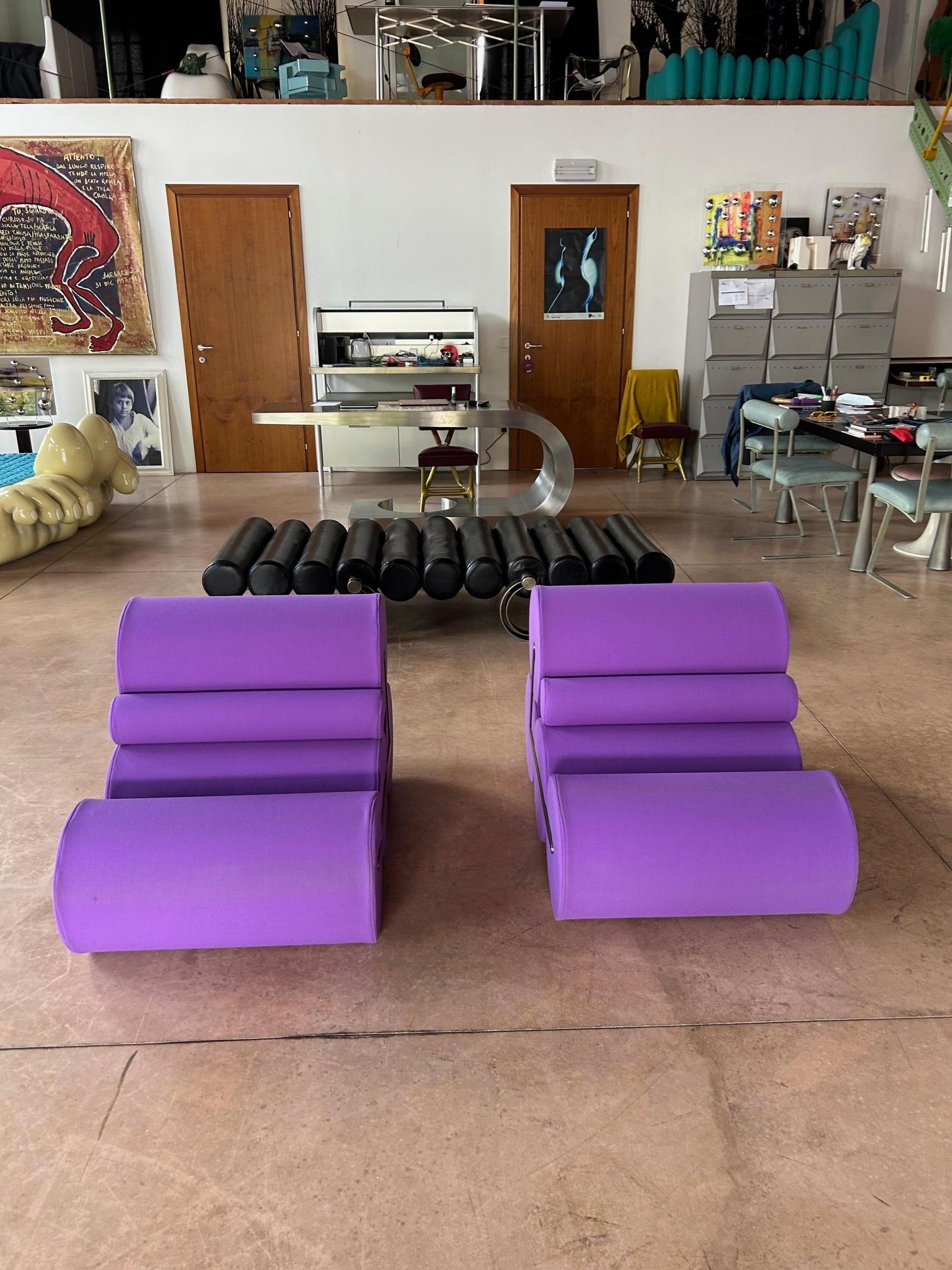 Ère spatiale Paire de fauteuils 