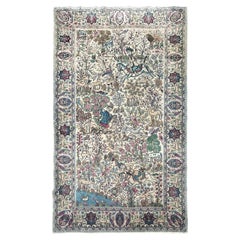 PAIR OF 5X9 Antique Agra Rugs Hunting Scene Fine Tapestries 155cm x 264cm each