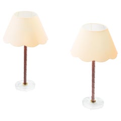 Pareja de lámparas de mesa "6236" de Falkenbergs Belysning, Suecia Mediados del siglo XX
