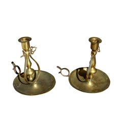 Pair of 6.5″ Brass Candle Holders