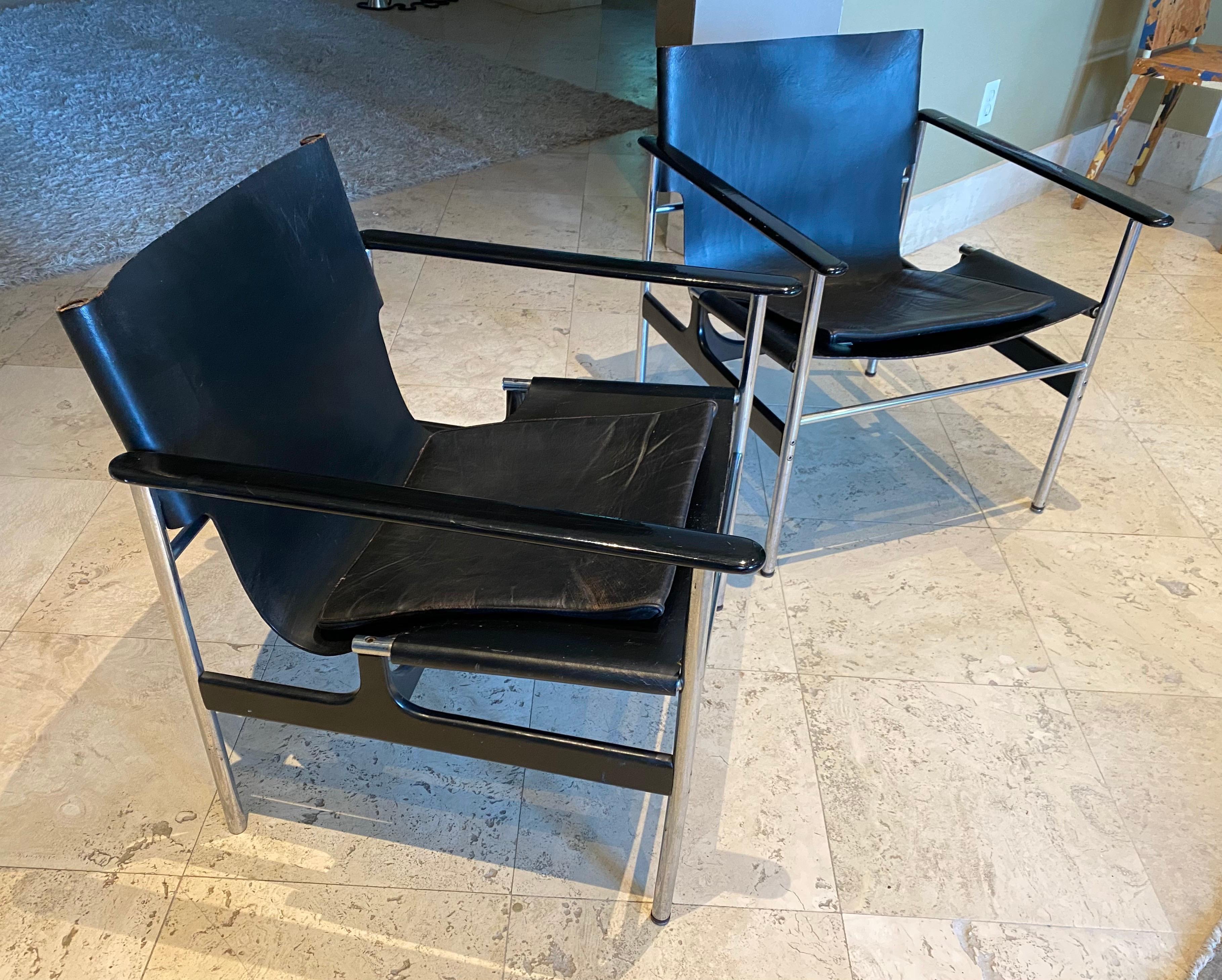 American Pair of 657 Armchair by Charles Pollock for Knoll For Sale