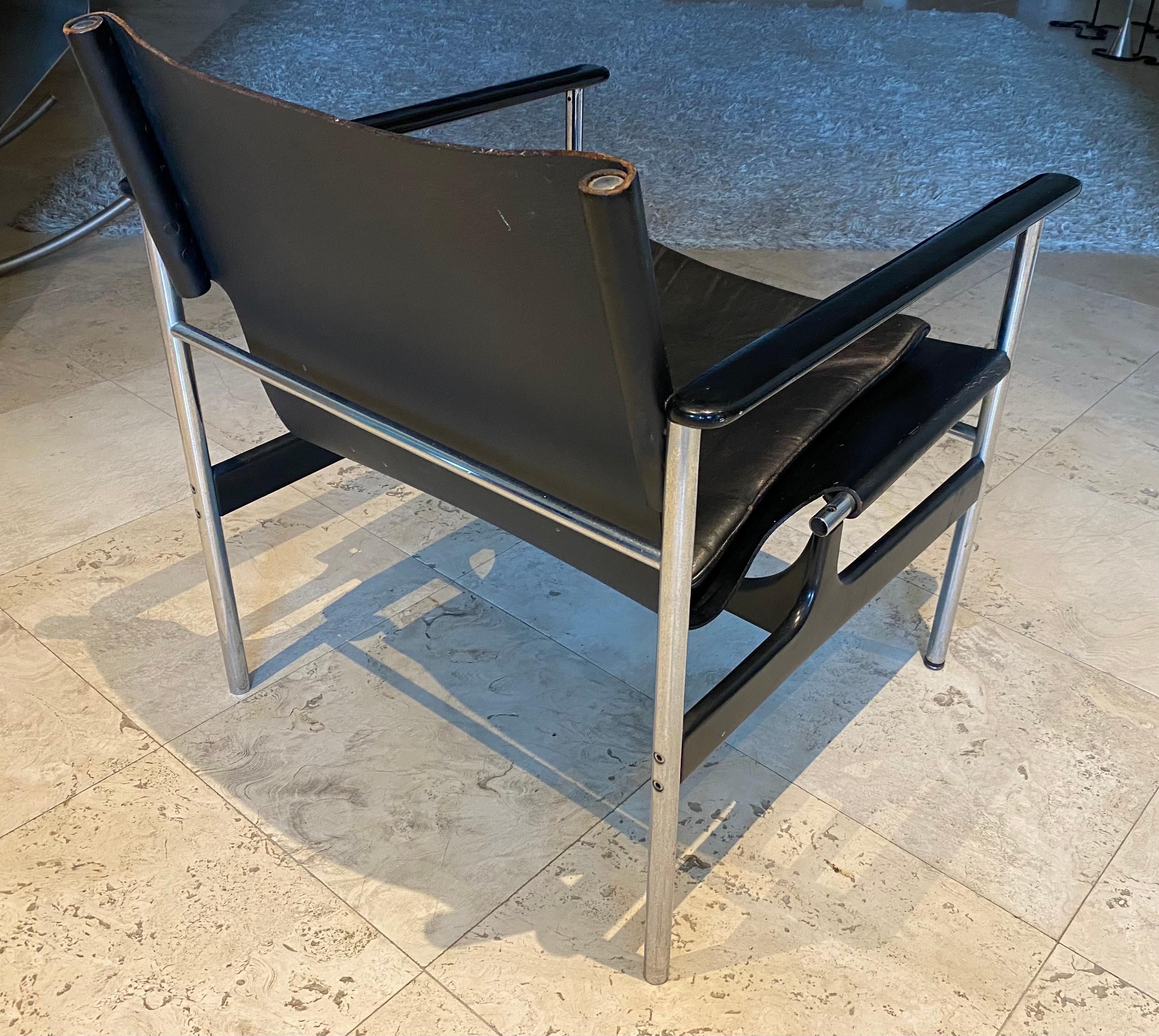 Steel Pair of 657 Armchair by Charles Pollock for Knoll For Sale