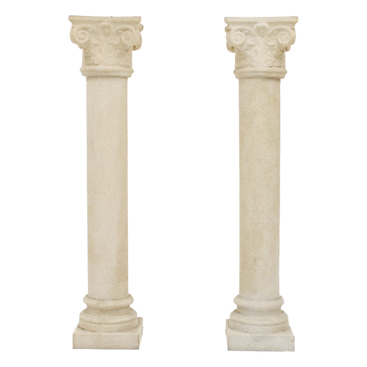Pair of 6.5ft Giant Column Lamps by Andre Cazenave for Singleton Italy, 1970's