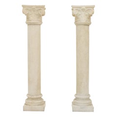 Pair of 6.5ft Giant Column Lamps by Andre Cazenave for Singleton Italy, 1970's