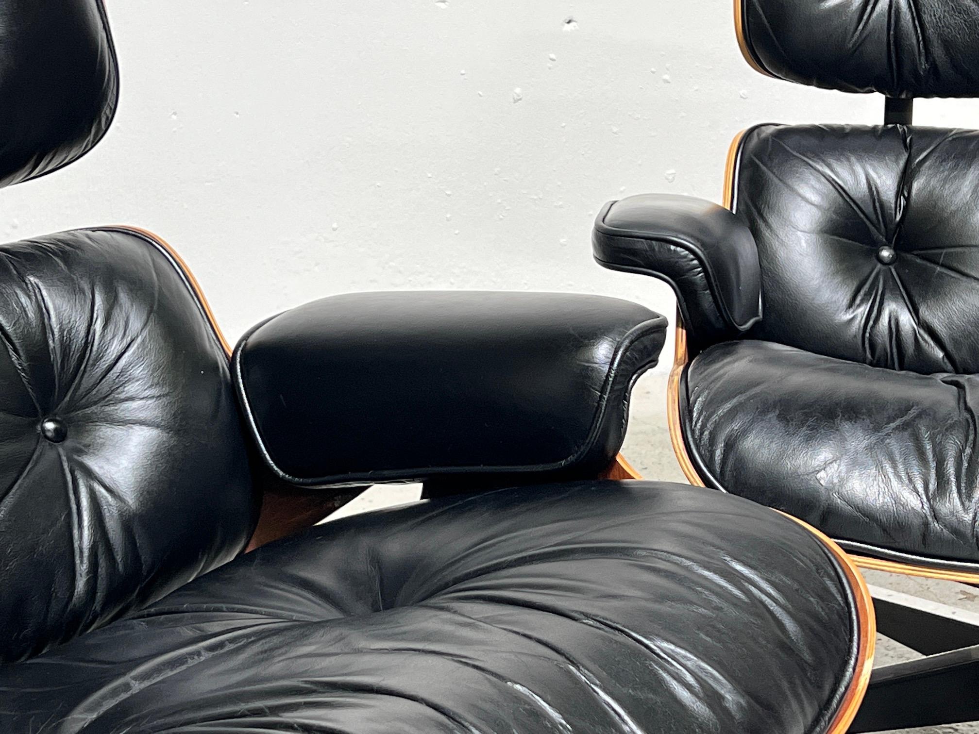 Ein Paar 670 Loungesessel von Charles Eames für Herman Miller im Angebot 15