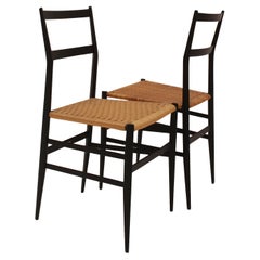 Pareja De Sillas Superleggera 699 Diseñadas Por Gio Ponti Para Cassina. Italia, 1957.