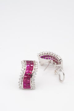 Pair of 6ct Thai Mystery Rubies with Diamonds