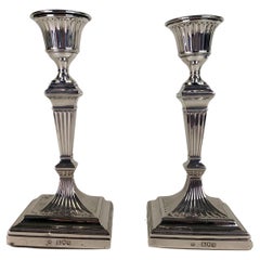Pair of silver Candlesticks, 1901