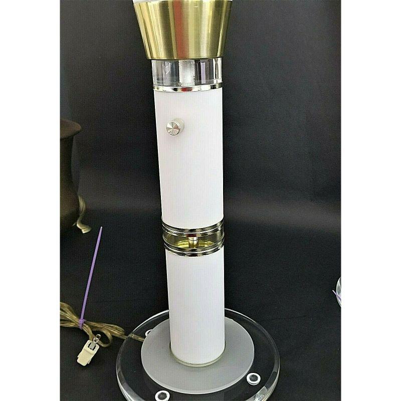 20ième siècle Paire de lampes de table torchères de style Karl Springer des années 70 en vente