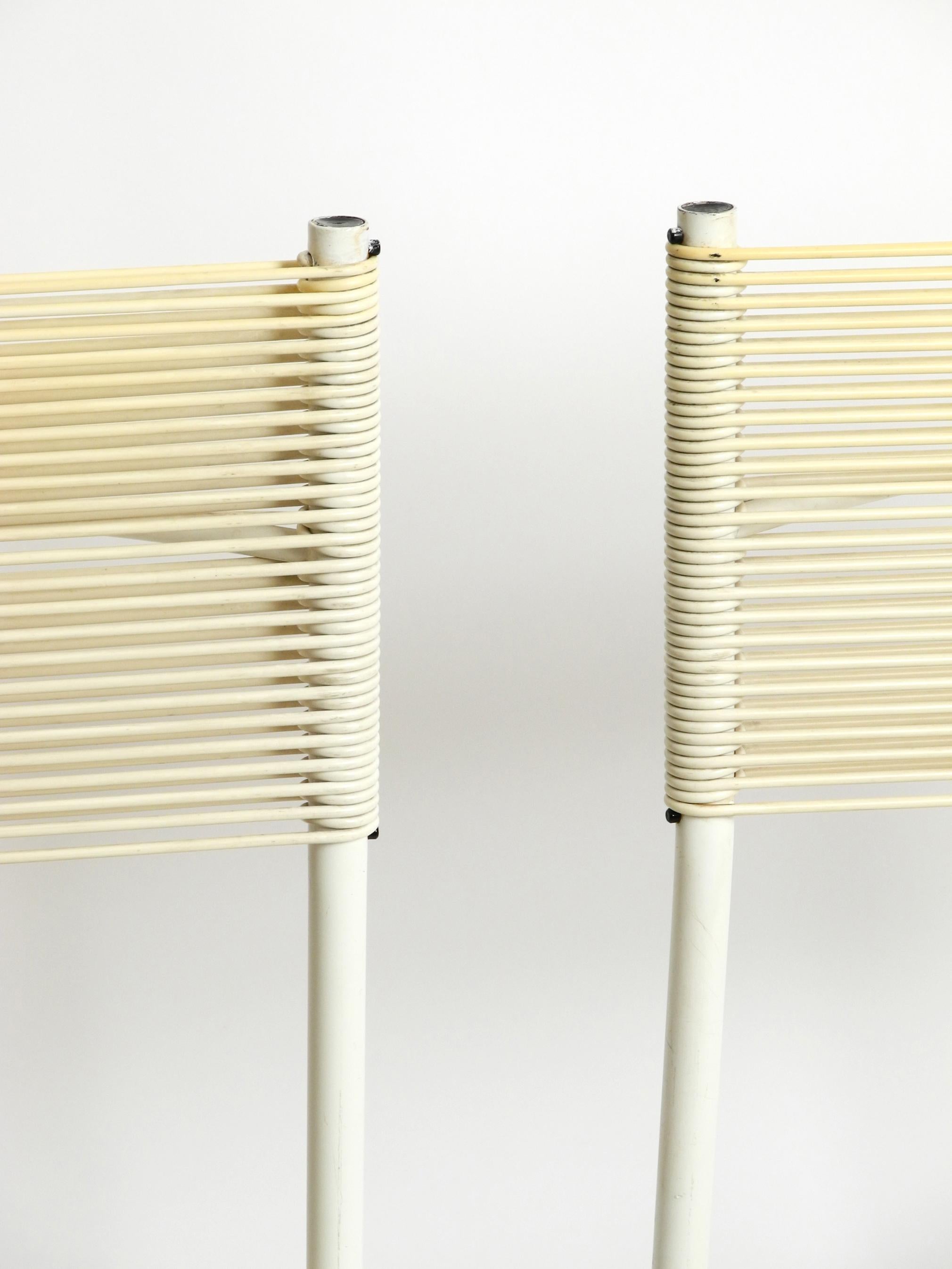 Paire de chaises Spaghetti blanches des années 70 par Giandomenico Belotti pour Alias, Italie en vente 6