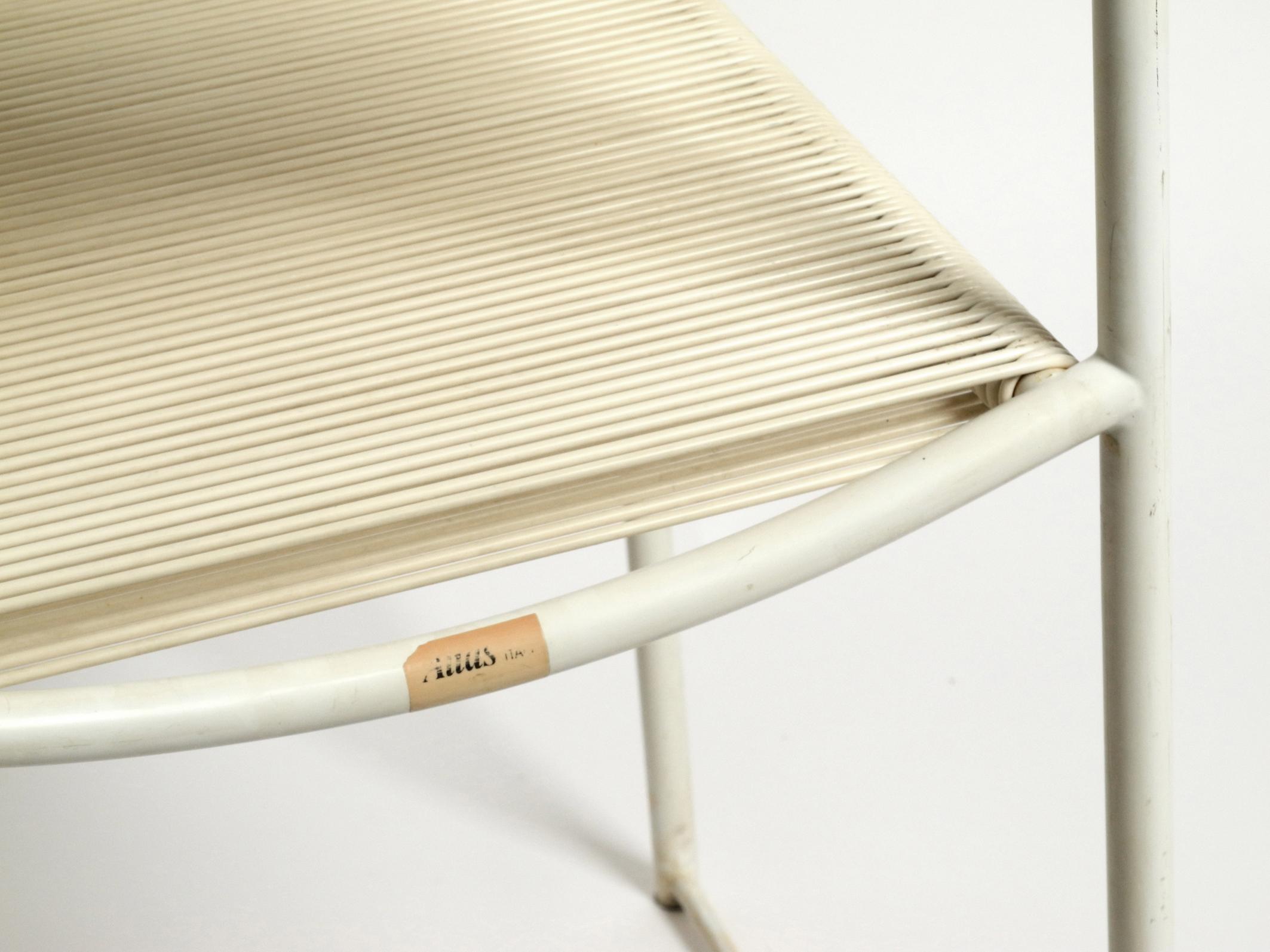 Paire de chaises Spaghetti blanches des années 70 par Giandomenico Belotti pour Alias, Italie en vente 8