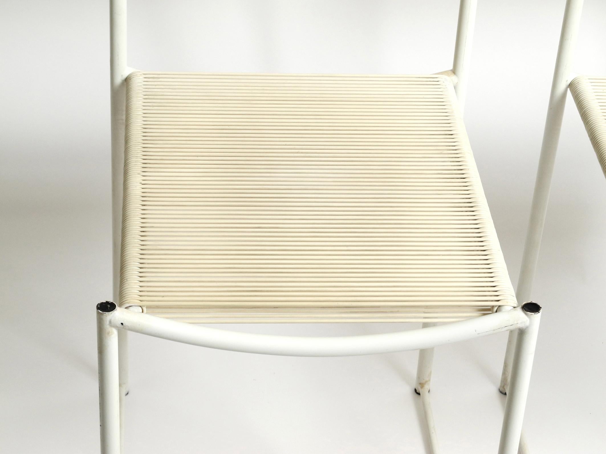 Paire de chaises Spaghetti blanches des années 70 par Giandomenico Belotti pour Alias, Italie en vente 9