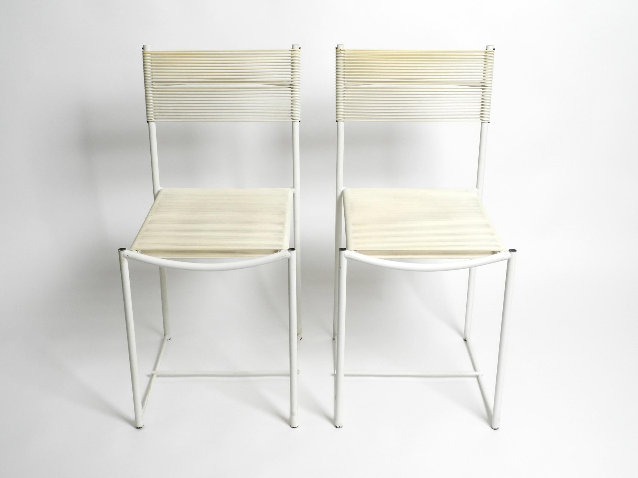Pair of 70's white Spaghetti chairs by Giandomenico Belotti for Alias, Italy For Sale 9