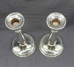 Pair of 7.5" Sterling Silver Weighted Prelude Candlesticks by International