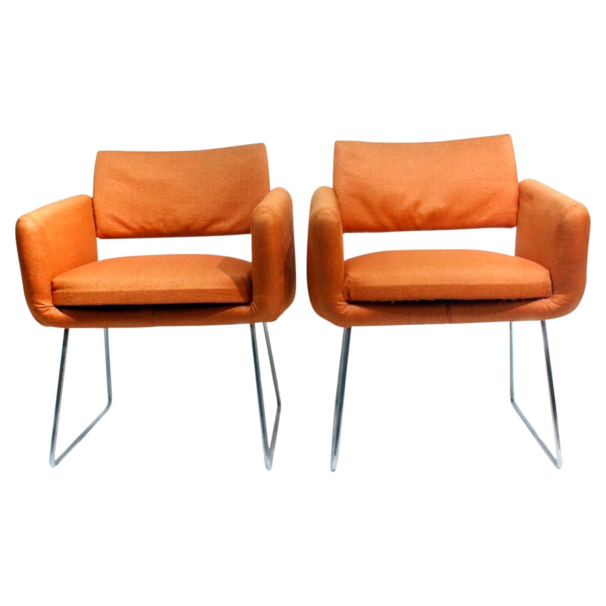 Pair of 760 Chairs by Joseph Andre Motte, France, 1957 for Steiner, Paris