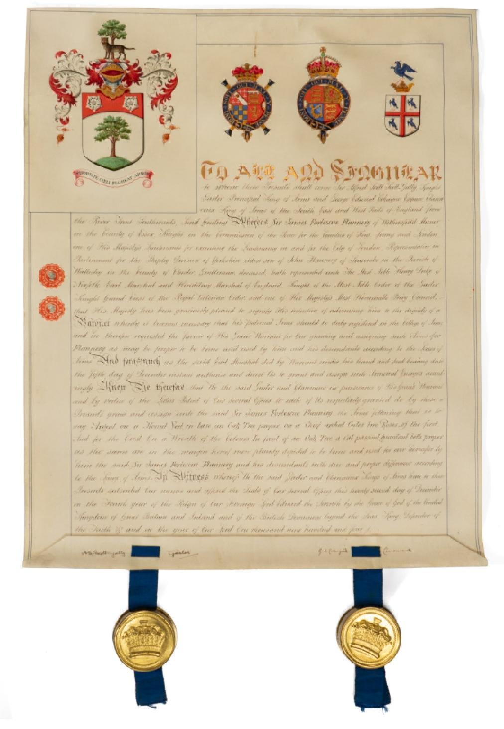 PAiR VON 7'9 FEET TALL HENRY JAMYN BROOKS GEMÄLDE SIR JAMES & LADY FLANNERY im Angebot 5