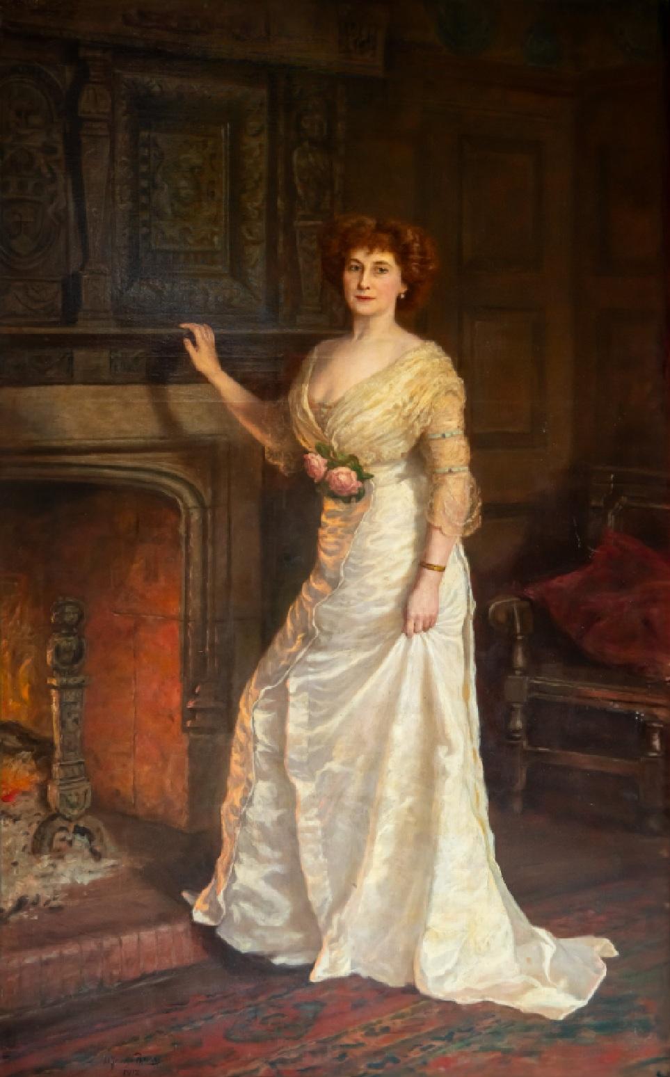 PAiR VON 7'9 FEET TALL HENRY JAMYN BROOKS GEMÄLDE SIR JAMES & LADY FLANNERY (Englisch) im Angebot