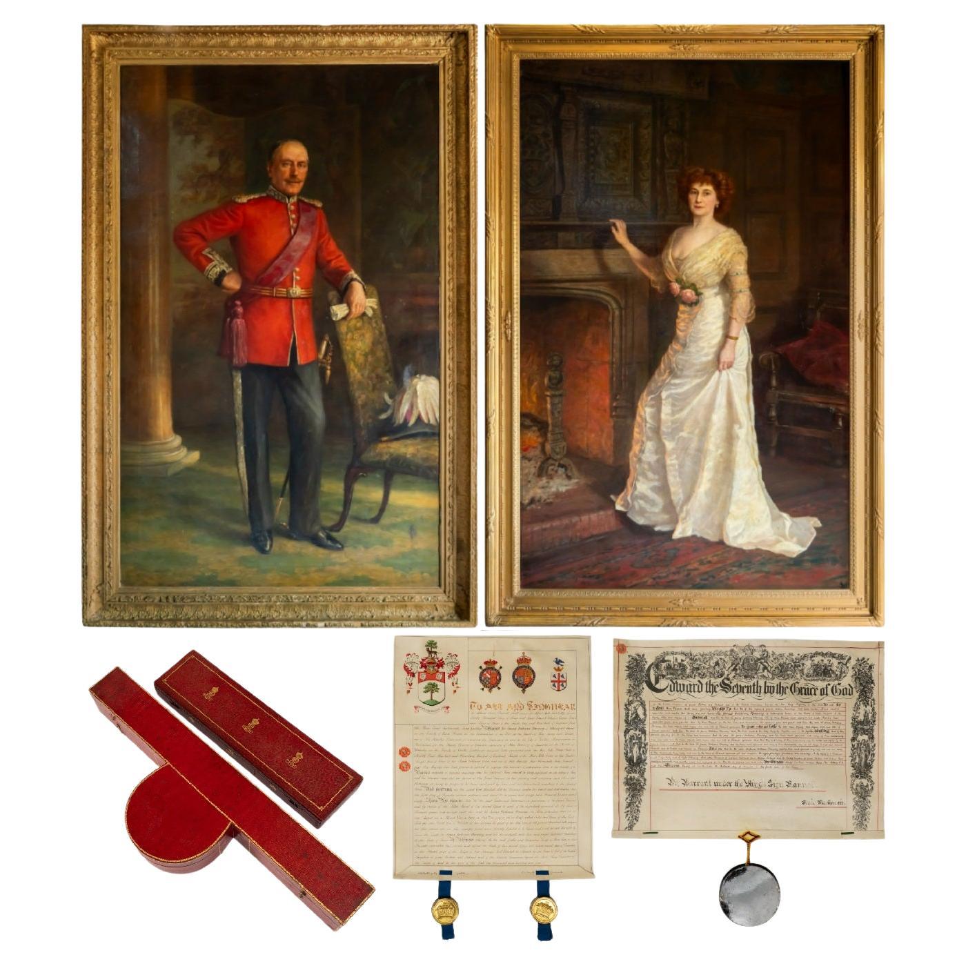 PAiR VON 7
9 FEET TALL HENRY JAMYN BROOKS GEMÄLDE SIR JAMES
LADY FLANNERY