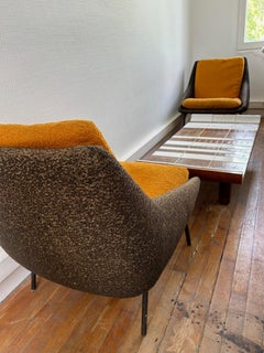 Pair of "800" Armchair by Joseph-André MOTTE for Steiner, France 1950s