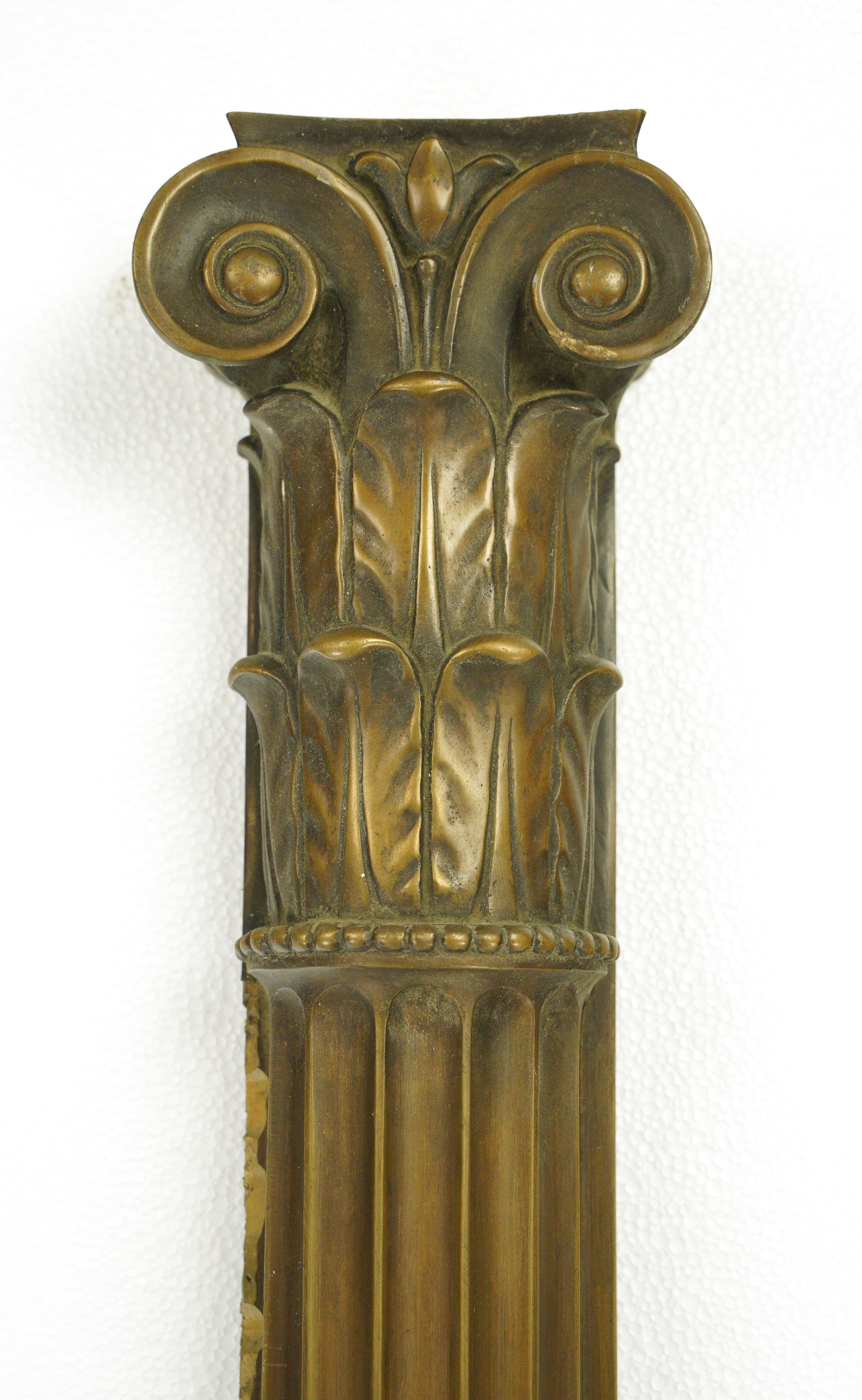 Pair of 87 in. Bronze Ionic Door Columns For Sale 5