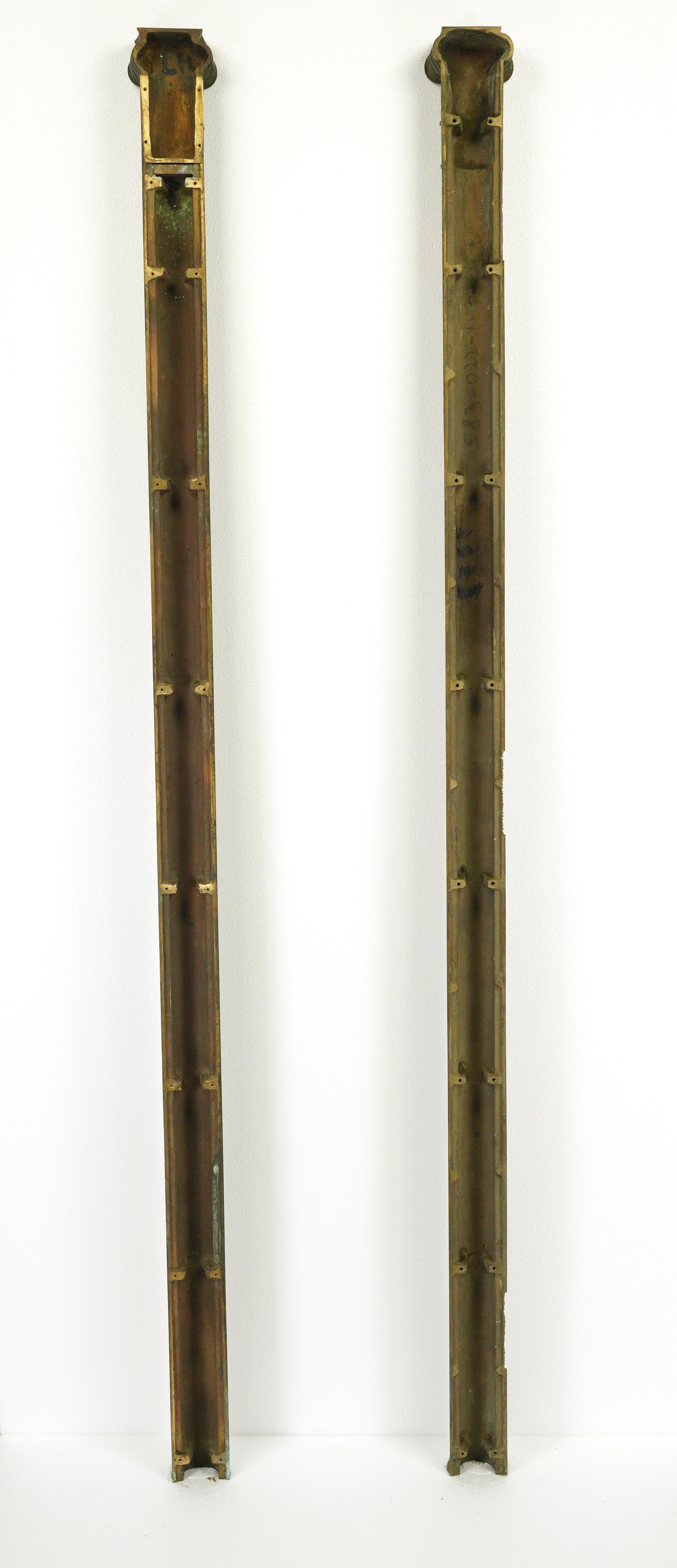 Pair of 87 in. Bronze Ionic Door Columns For Sale 6