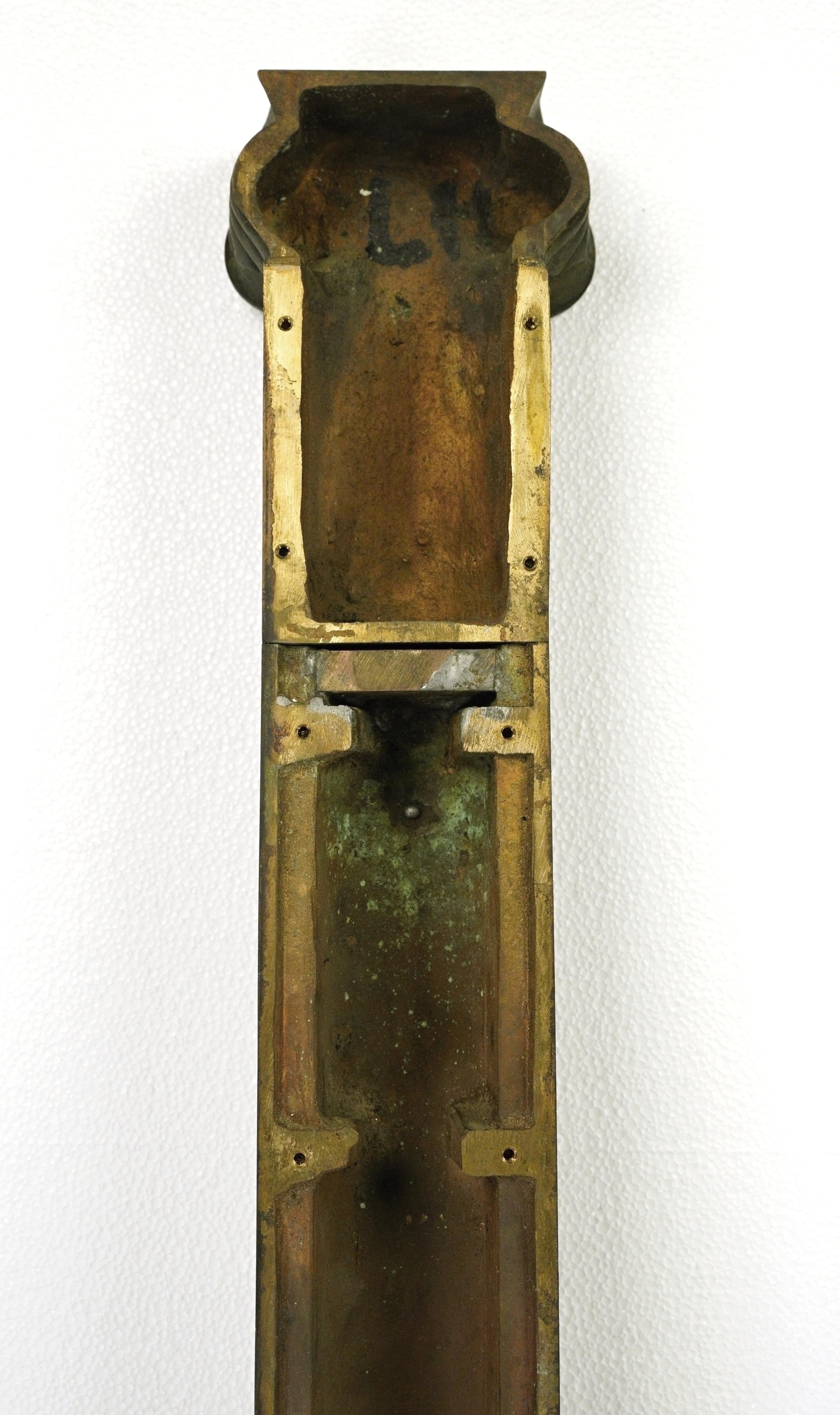 Pair of 87 in. Bronze Ionic Door Columns For Sale 8