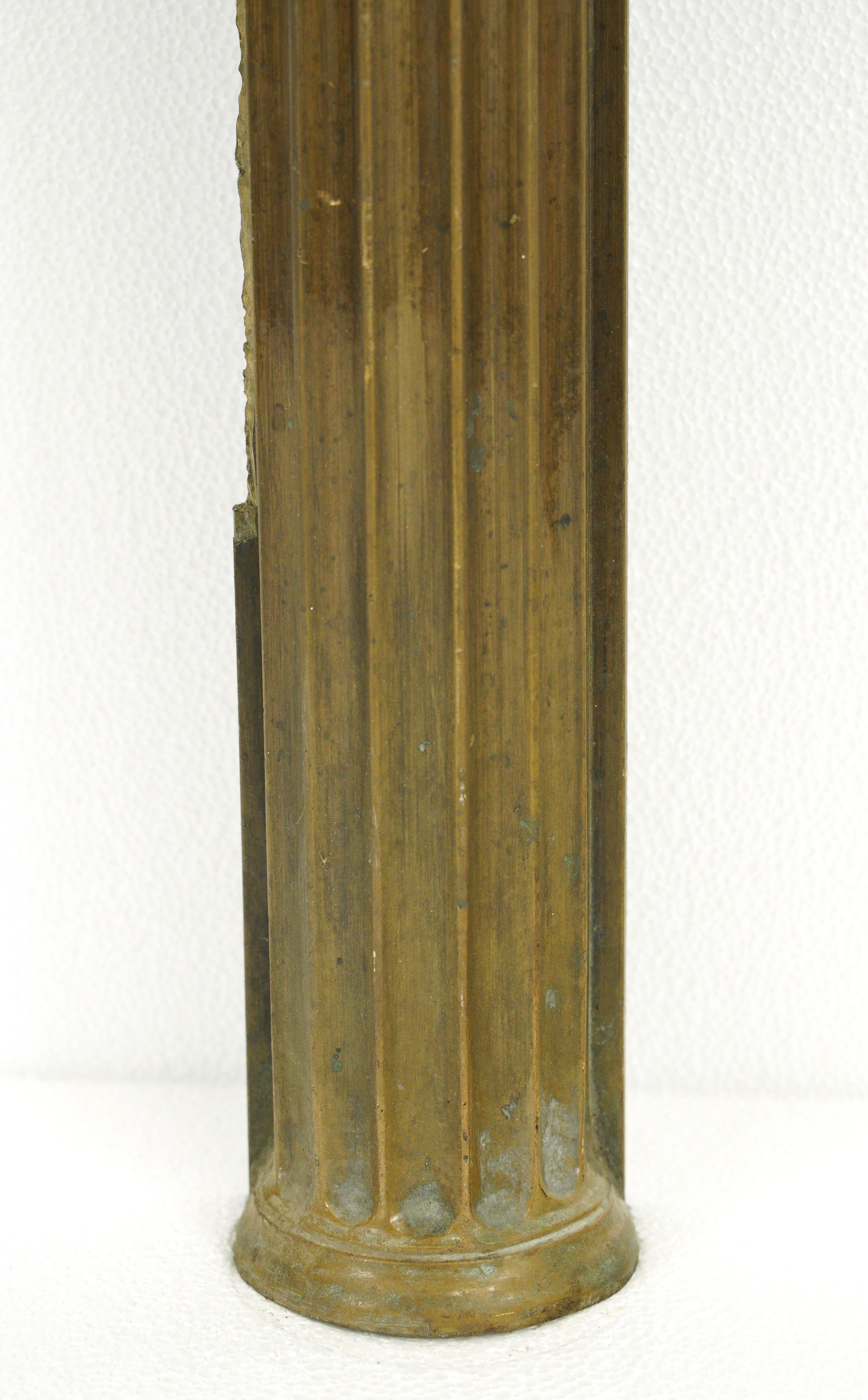 Pair of 87 in. Bronze Ionic Door Columns For Sale 1