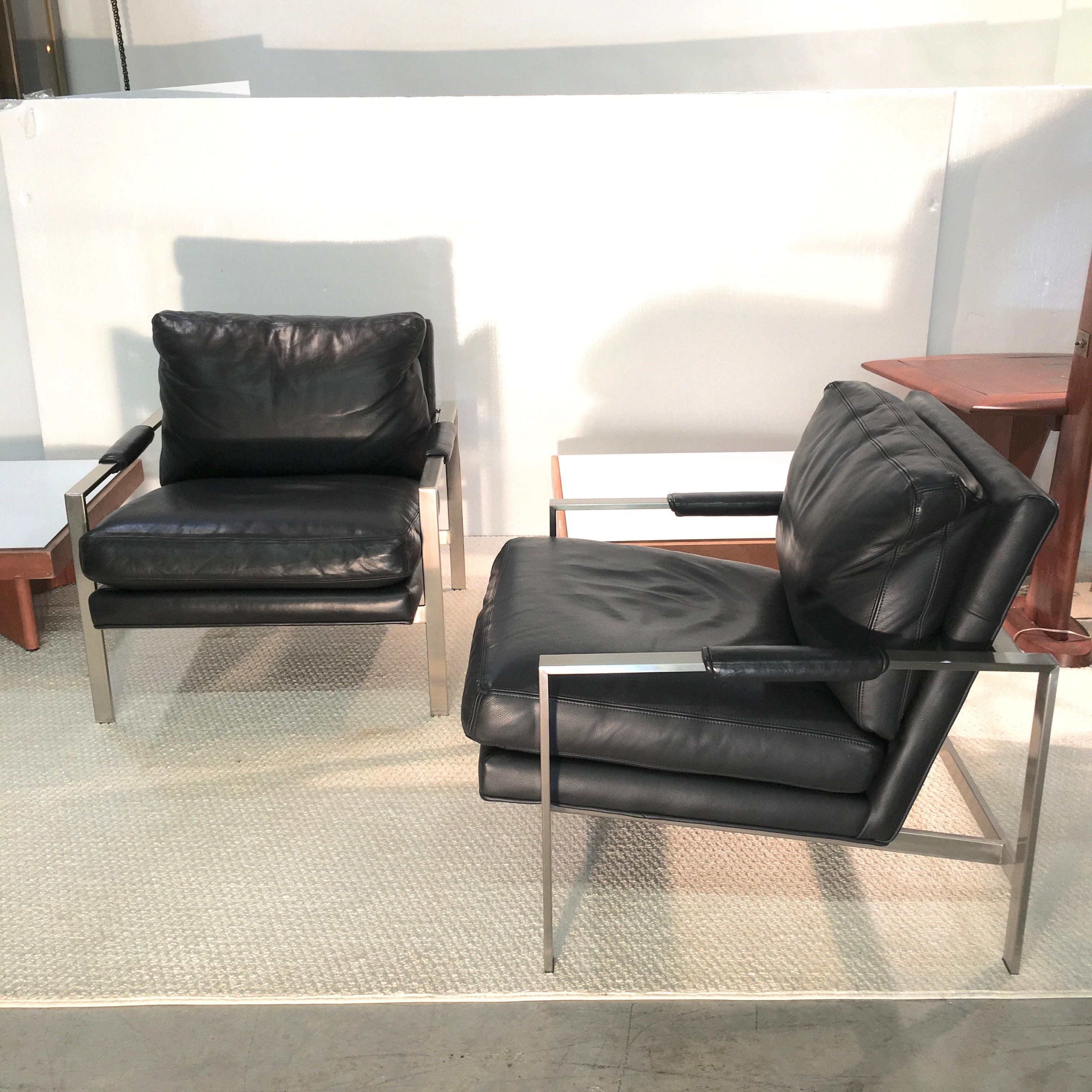 Mid-Century Modern Pair of 951 Lounge Chairs by Milo Baughman for Thayer Coggin