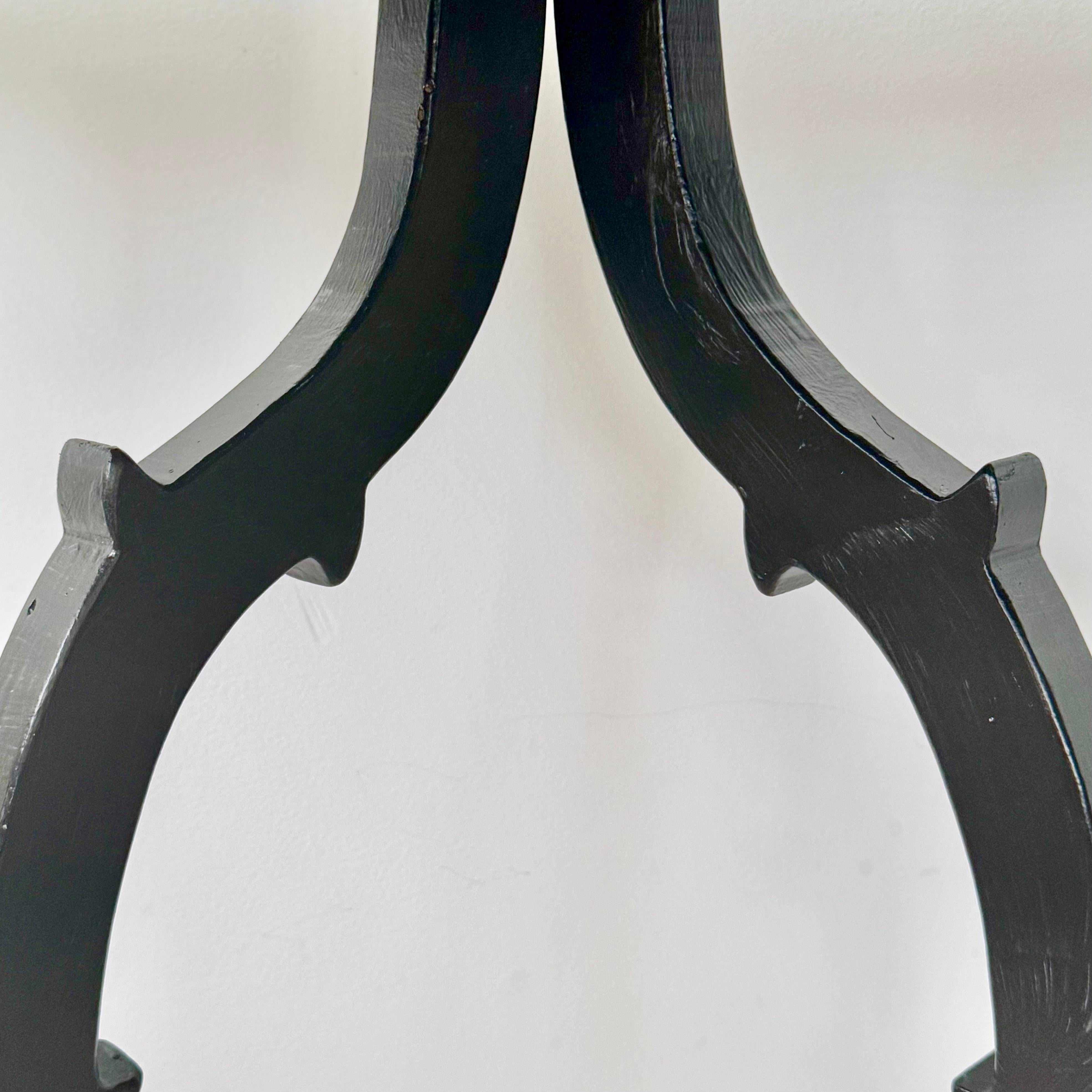 Pair of 9th Century Demi+Lune Console Tables From Toscana, Italy For Sale 4
