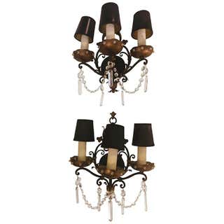 1970's Georgian Art Lighting Wall Lanterns or Sconces, a Pair at ...