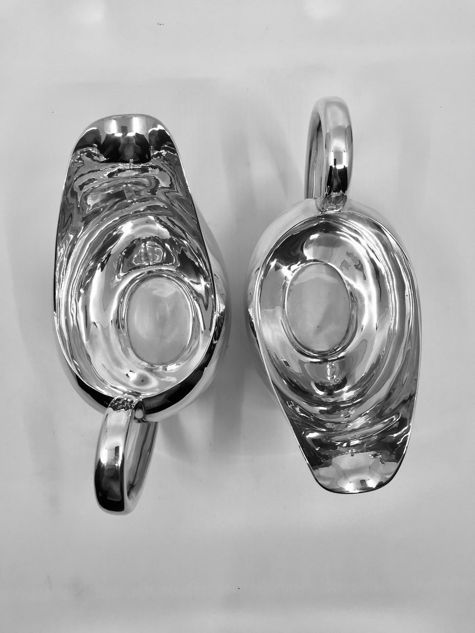 Danish Pair of A. Michelsen Sauce Boats by Kay Fisker