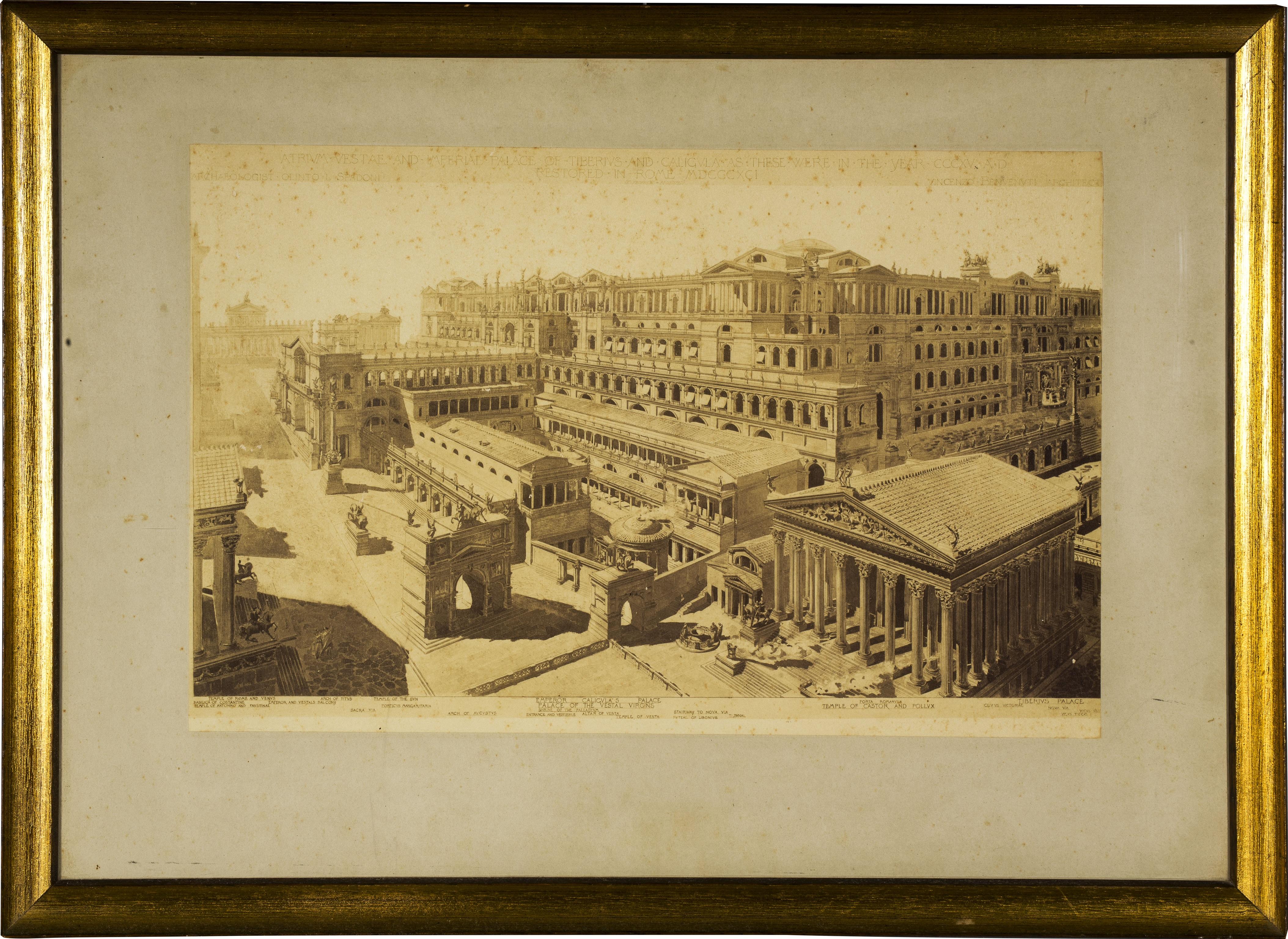 20ième siècle Paire de lithographies d'époque du Grand Tour italien en vente