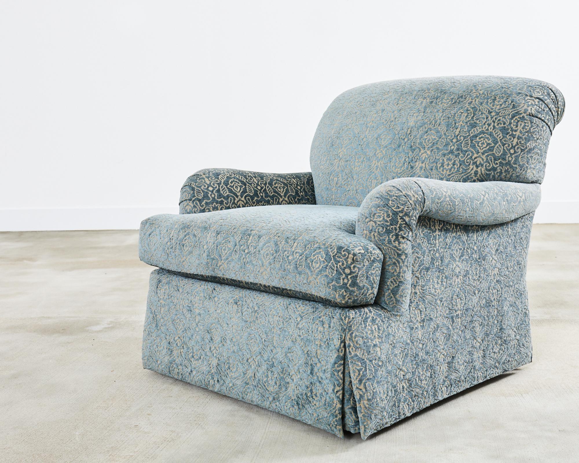 Pair of A. Rudin Attributed Upholstered Lounge Chairs 7
