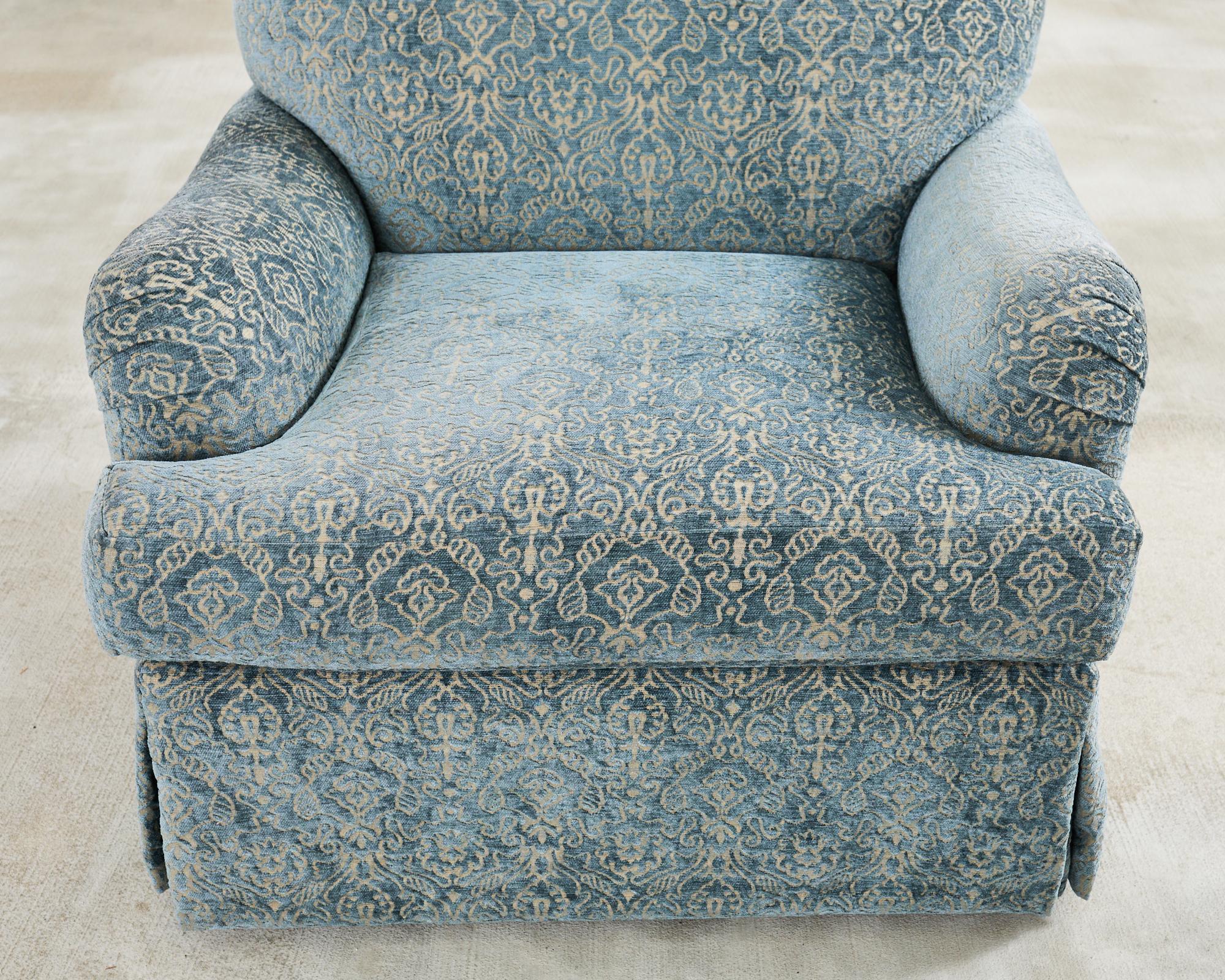 Pair of A. Rudin Attributed Upholstered Lounge Chairs 10