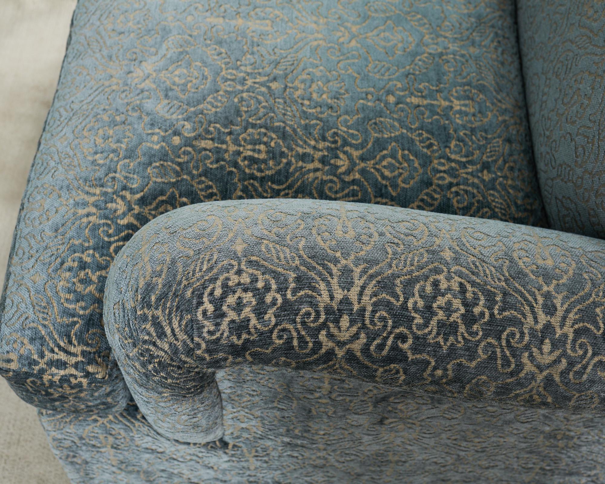 Fabric Pair of A. Rudin Attributed Upholstered Lounge Chairs