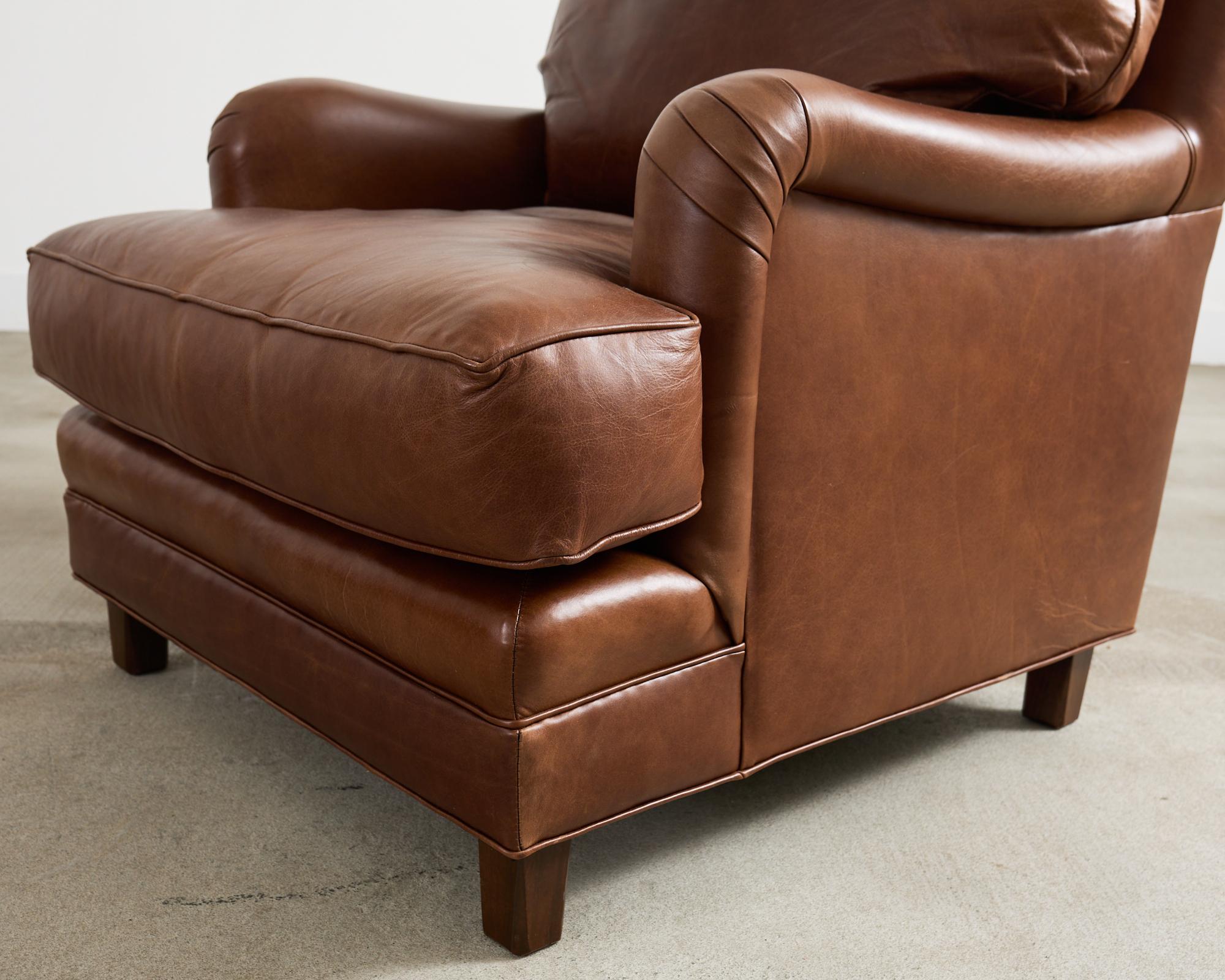 Pair of A. Rudin Cigar Leather Club Chairs 5