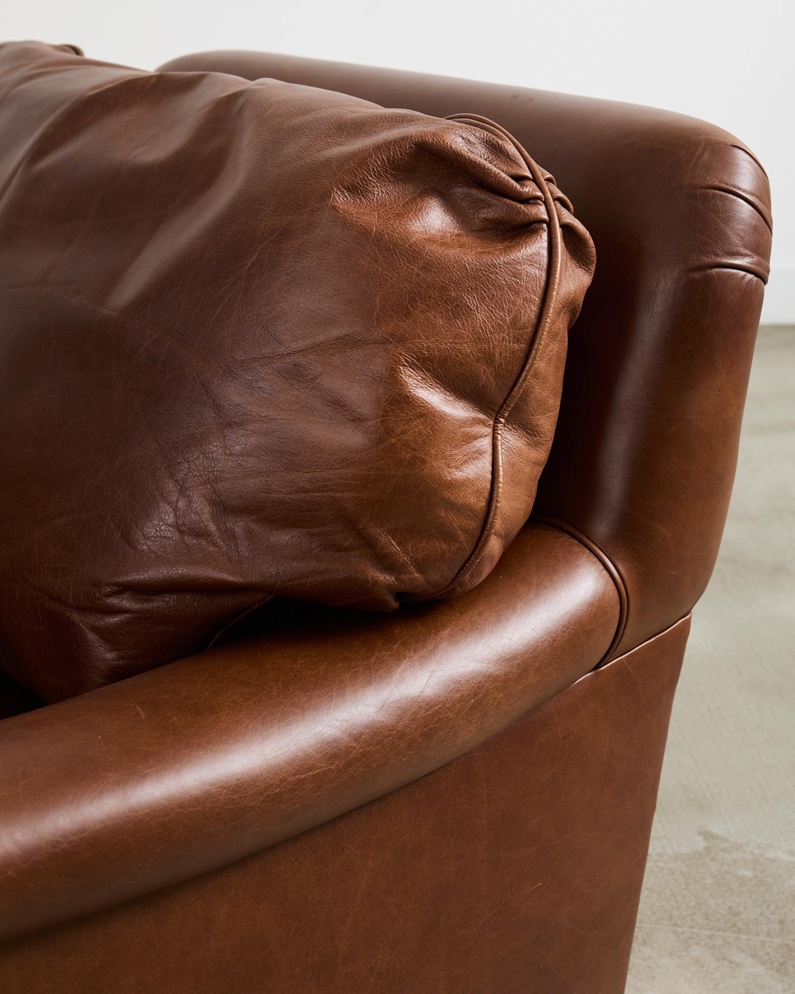 Pair of A. Rudin Cigar Leather Club Chairs 6