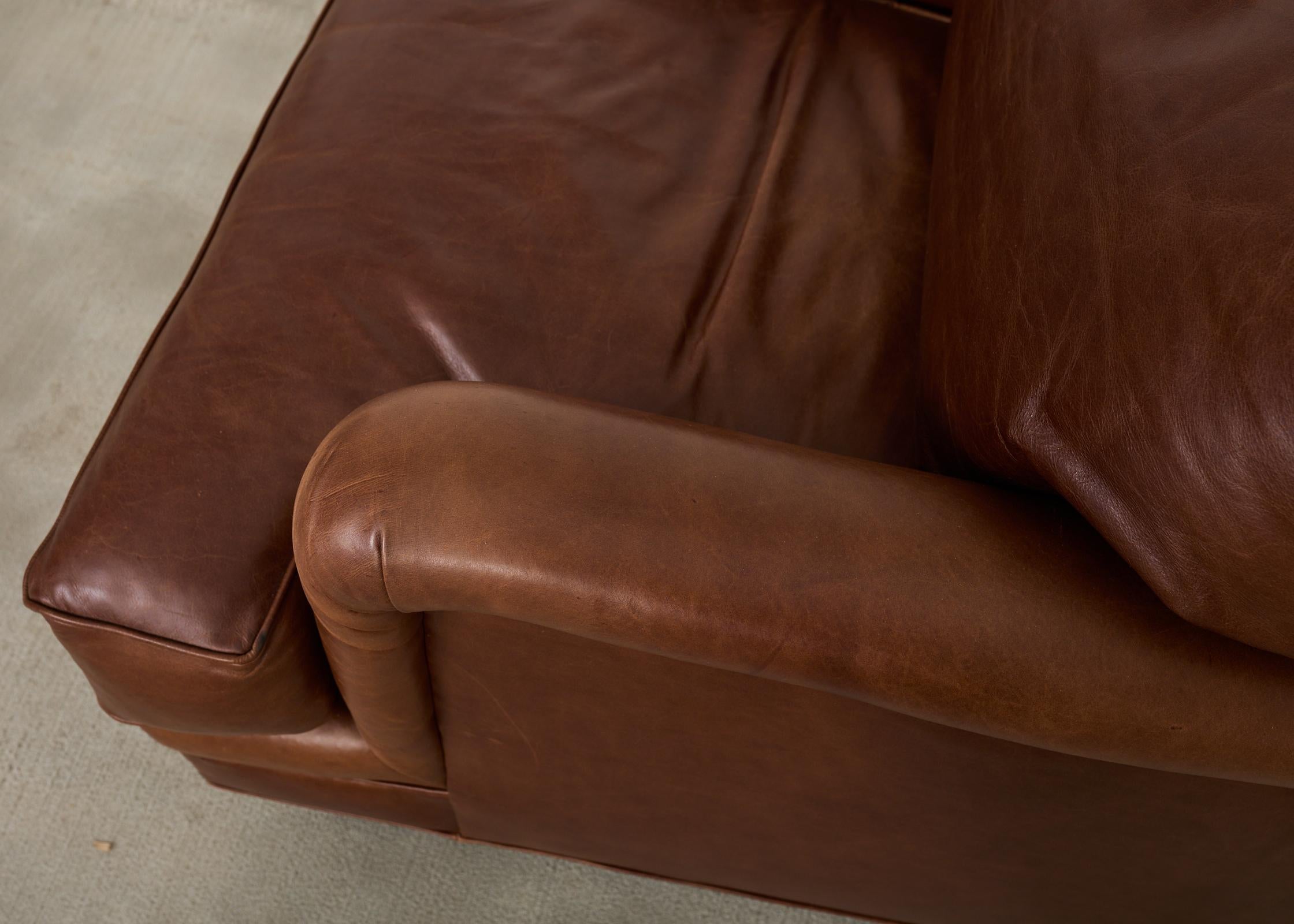 Pair of A. Rudin Cigar Leather Club Chairs 1