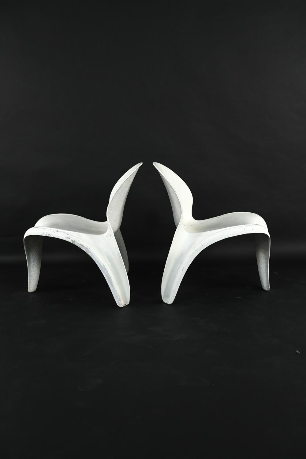 Pair of Aage Egeriis for France & Son Fiberglass Garden Chairs 2